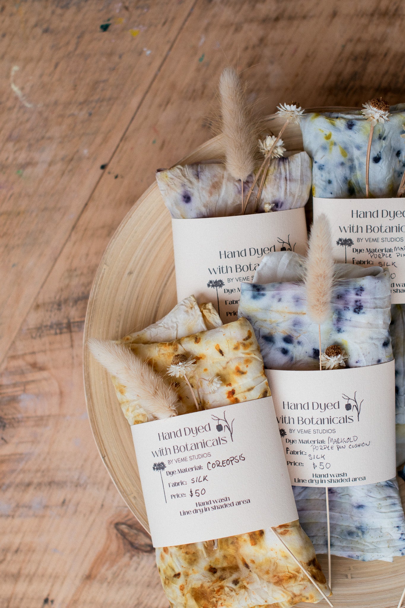 Botanical Dyed Silk Scarves
