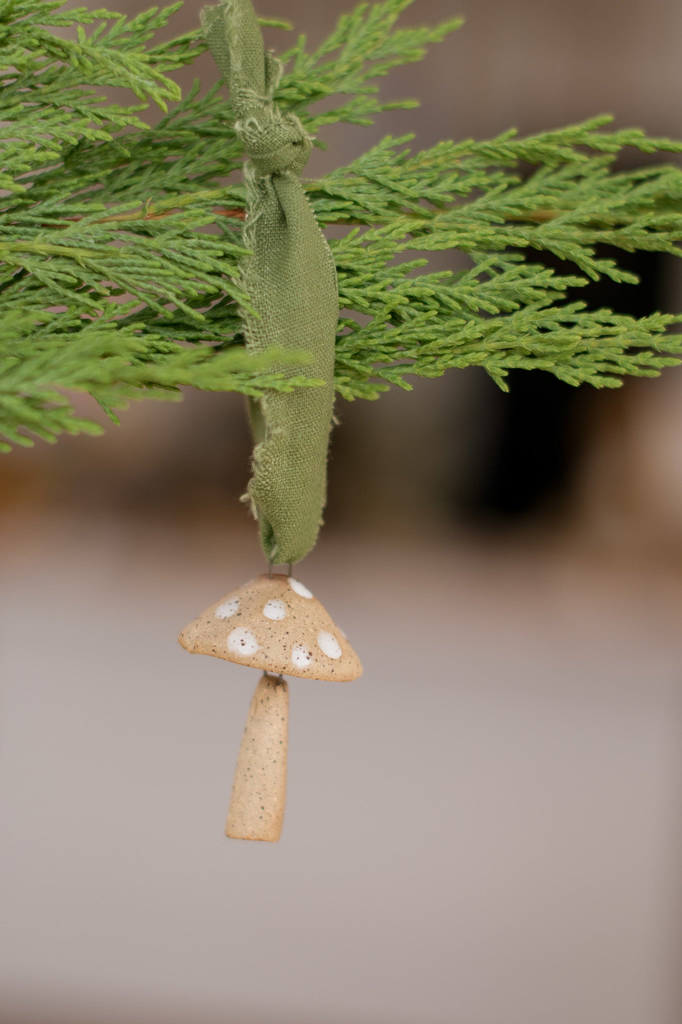 Ceramic Mushroom Ornament