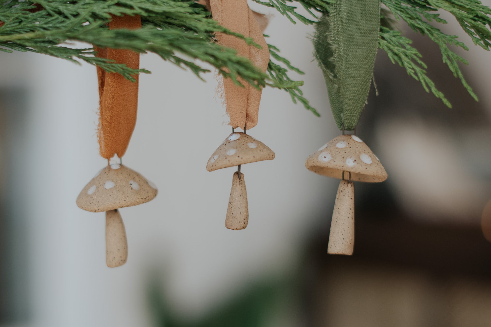 Ceramic Mushroom Ornament